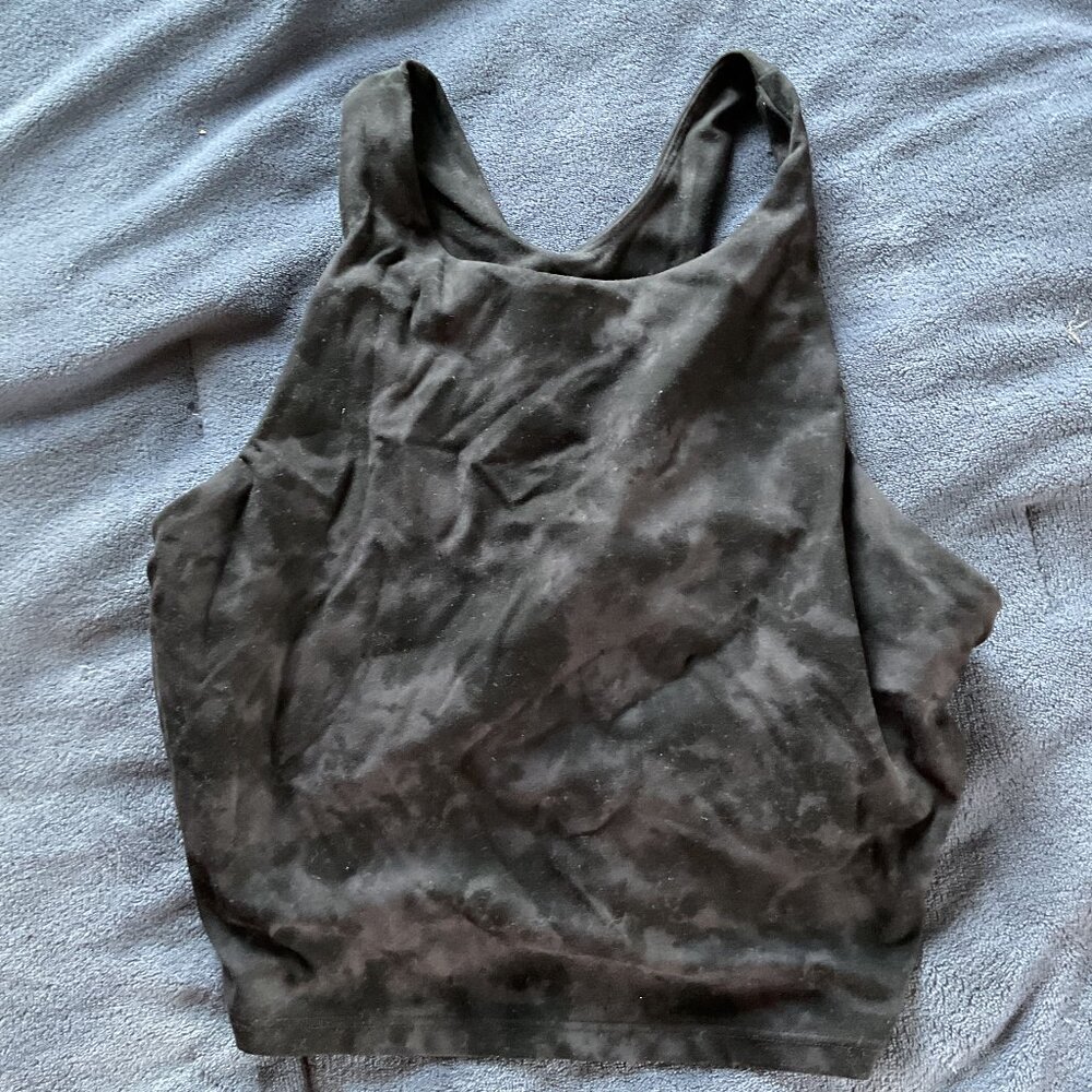 ⭐️CRZ Yoga Black Tie-Dye Ribbed Workout Tank – Size Small